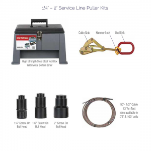 Inch and Quarter to Two Inch Service Line Puller Kit