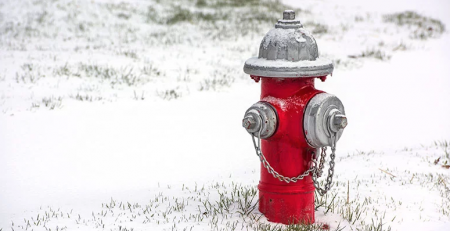 red hydrant in snow