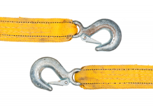 Discolored harness straps and hooks