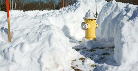 fire hydrant snow