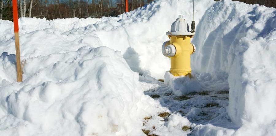 fire hydrant snow