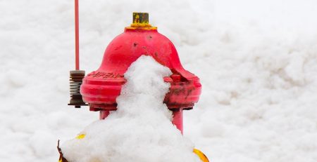 hydrant in snow