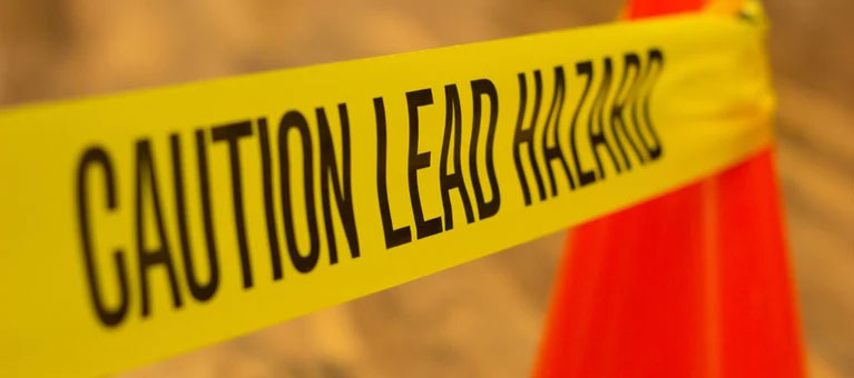 Caution tape for lead hazard